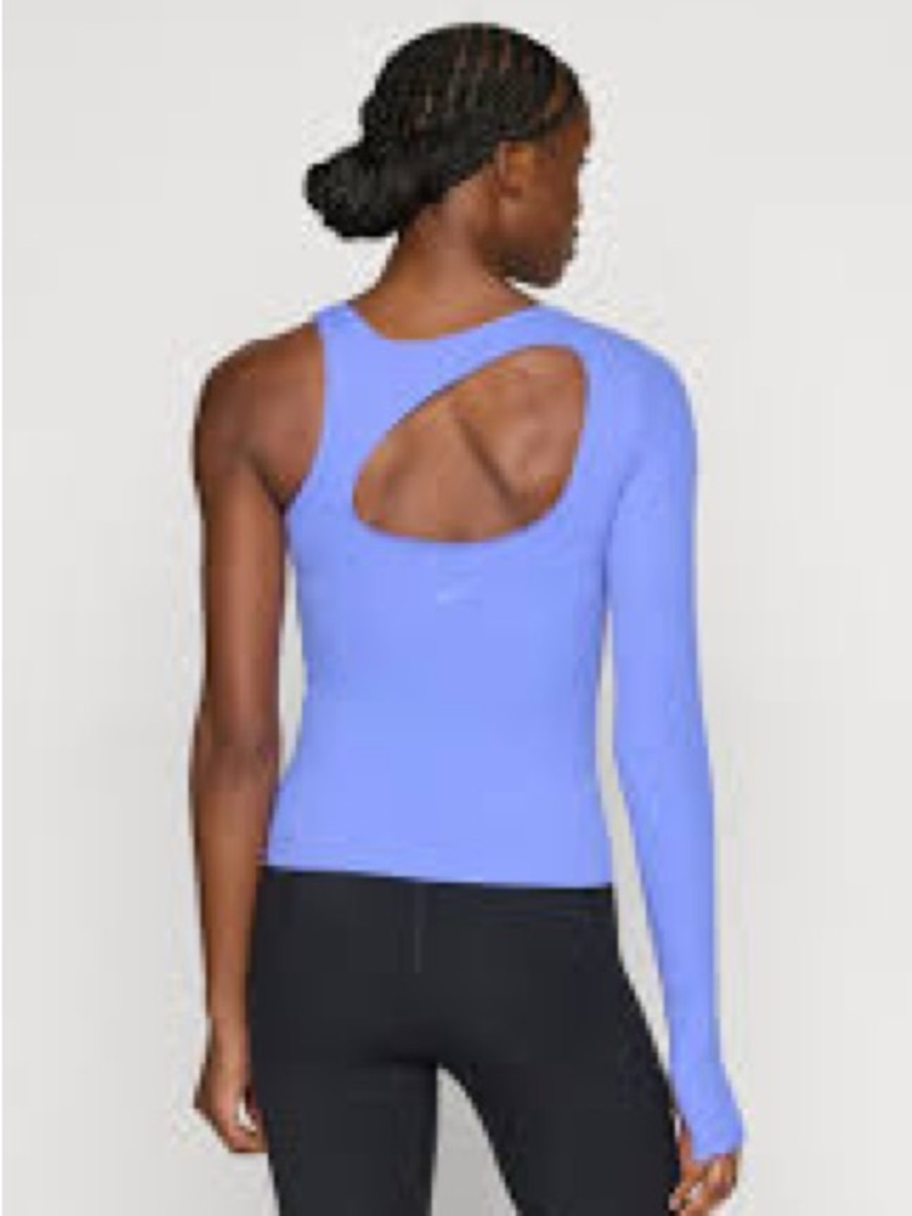 Nike One-Arm Cutout Muscle Tee in Periwinkle Blue